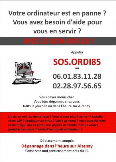 Sos Ordi 85, Service de Support Informatique à Aizenay