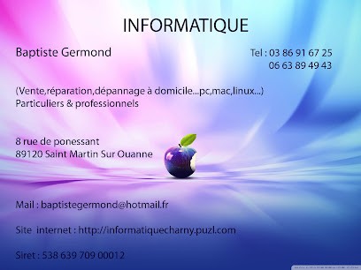 Baptiste Germond Informatique, Service de Réparation Informatique à Charny Orée de Puisaye