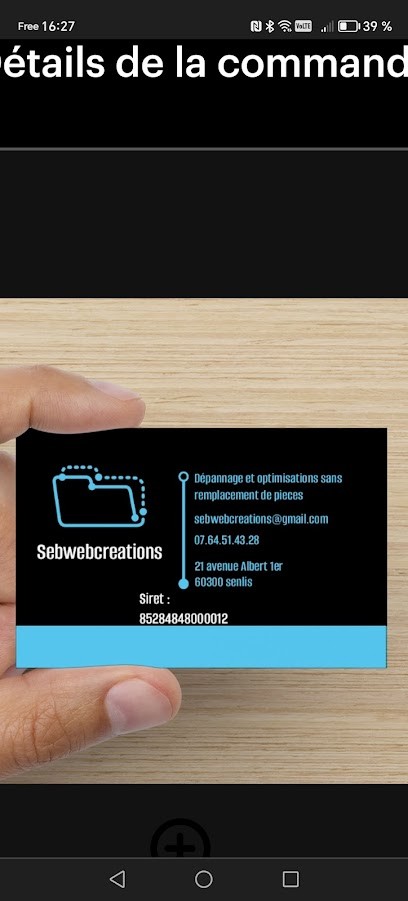 sebwebcreations, Service de Support Informatique à Senlis