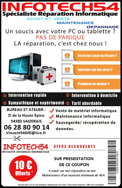 INFOTECH54, Service de Support Informatique à Saizerais